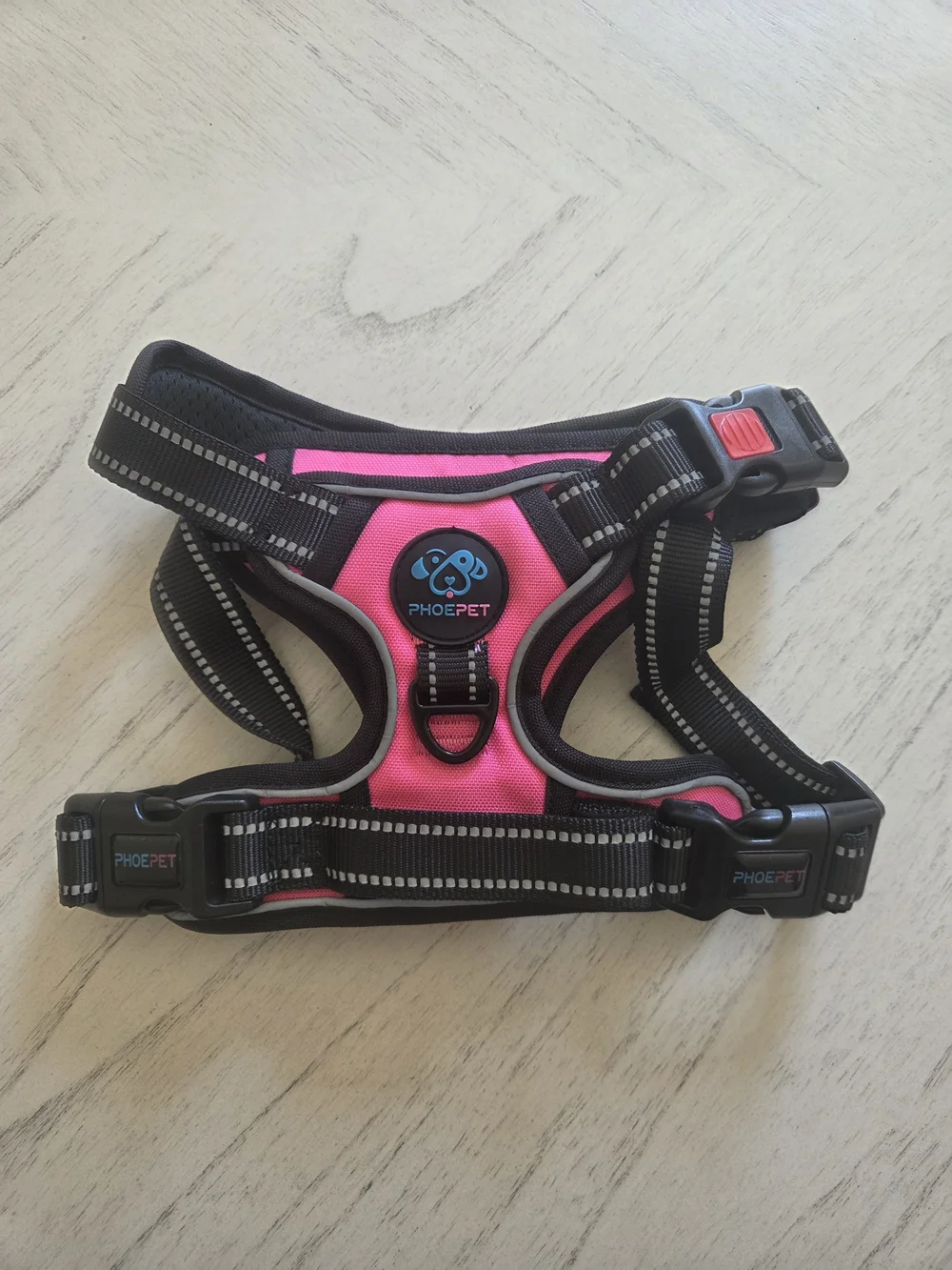 Phoepet No Pull Dog Harness Medium Reflective Vest Front Clip Handle Pink